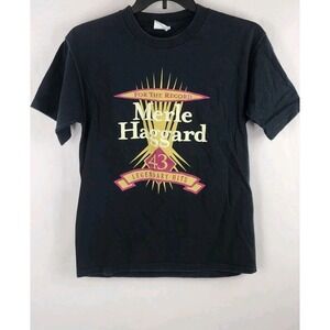 Vtg Merle Haggard For The Record 43 Legendary Hits T-shirt Single Stitch Small